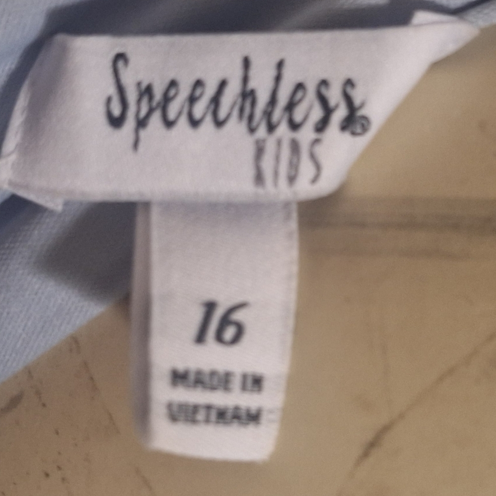 SPEECHLESS KIDS Girls Sky Color Sparkle Dress! - Picture 3 of 5